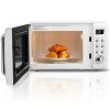 700W Retro Countertop Microwave Oven with 5 Micro Power and Auto Cooking Function